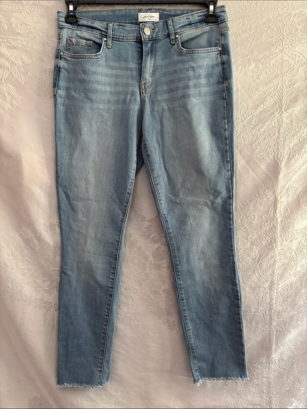 Jessica Simpson Faded Light Wash Skinny Jeans